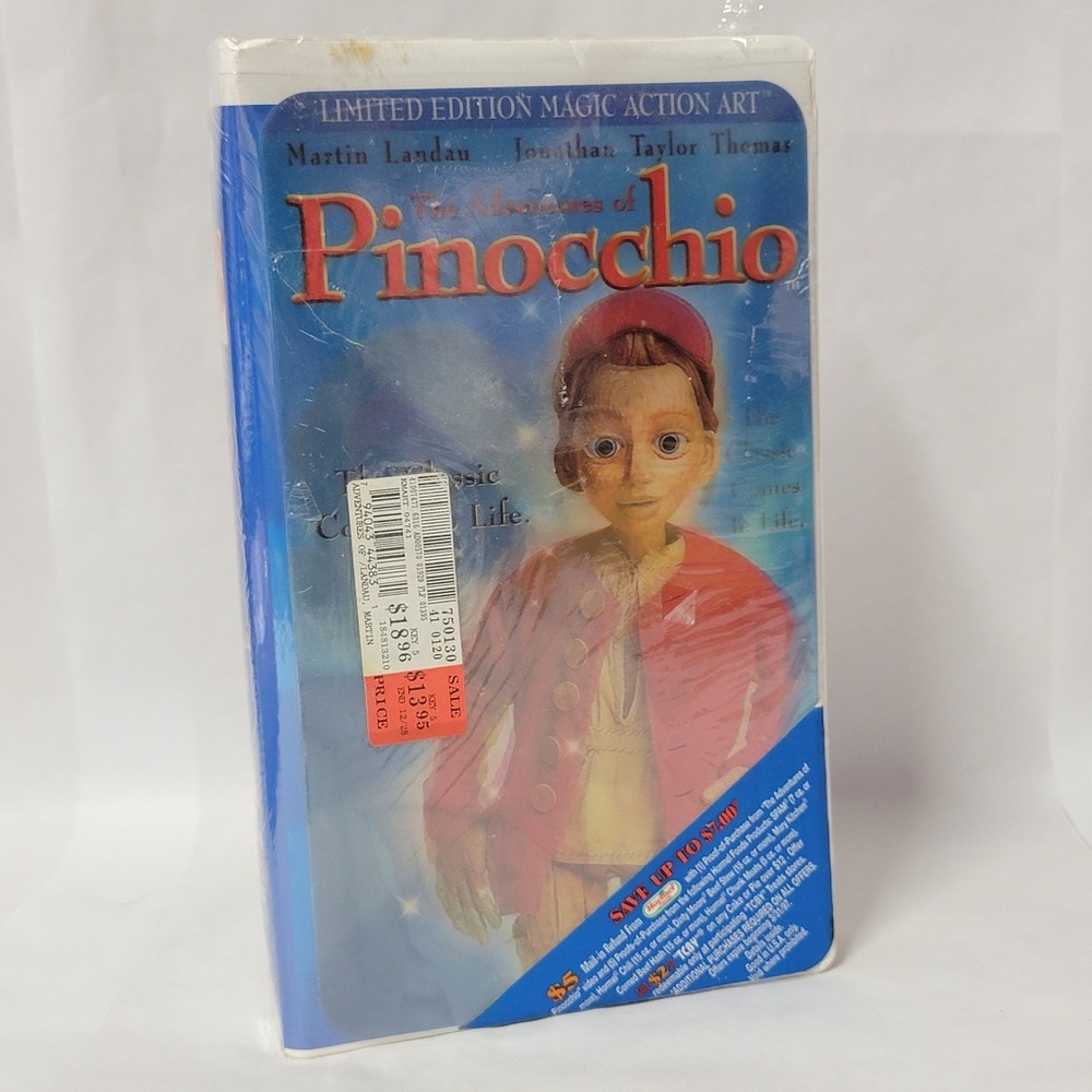 The‎ Adventures of Pinocchio Limited Edition Magic Action Art VHS Movie